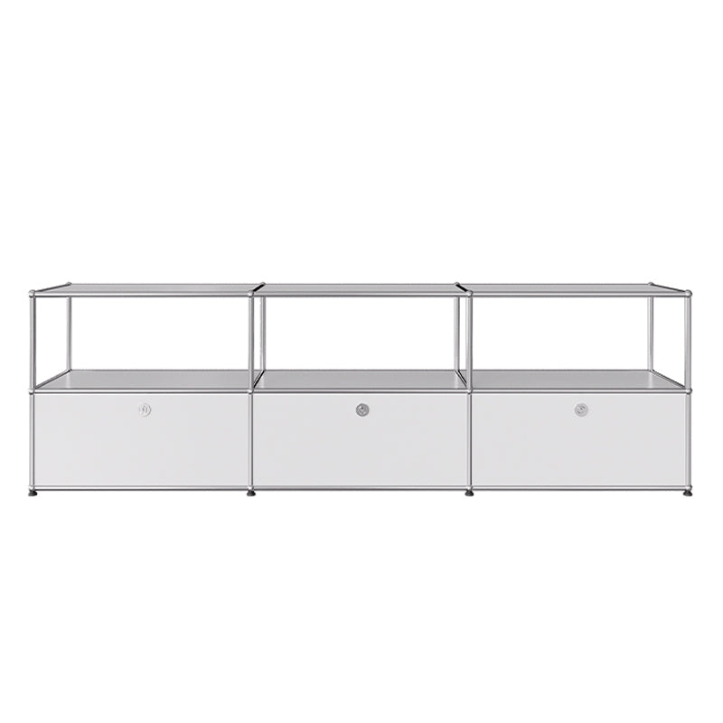 Modern Style White Sideboard Metal Storage Dining Sideboard with Drawer