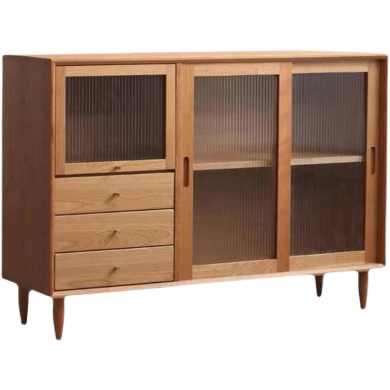 Contemporary Wood Sideboard 3 Drawer and Doors Cupboard for Living Room