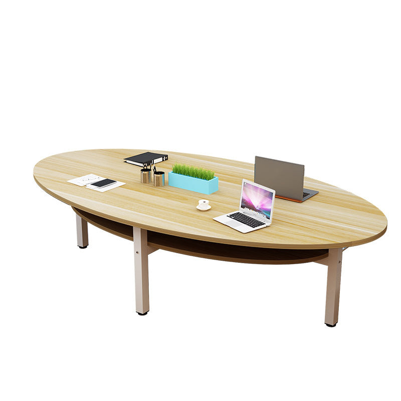 Modern Home Oval Desk Artificial Wood Bedroom Writing Desk for Office