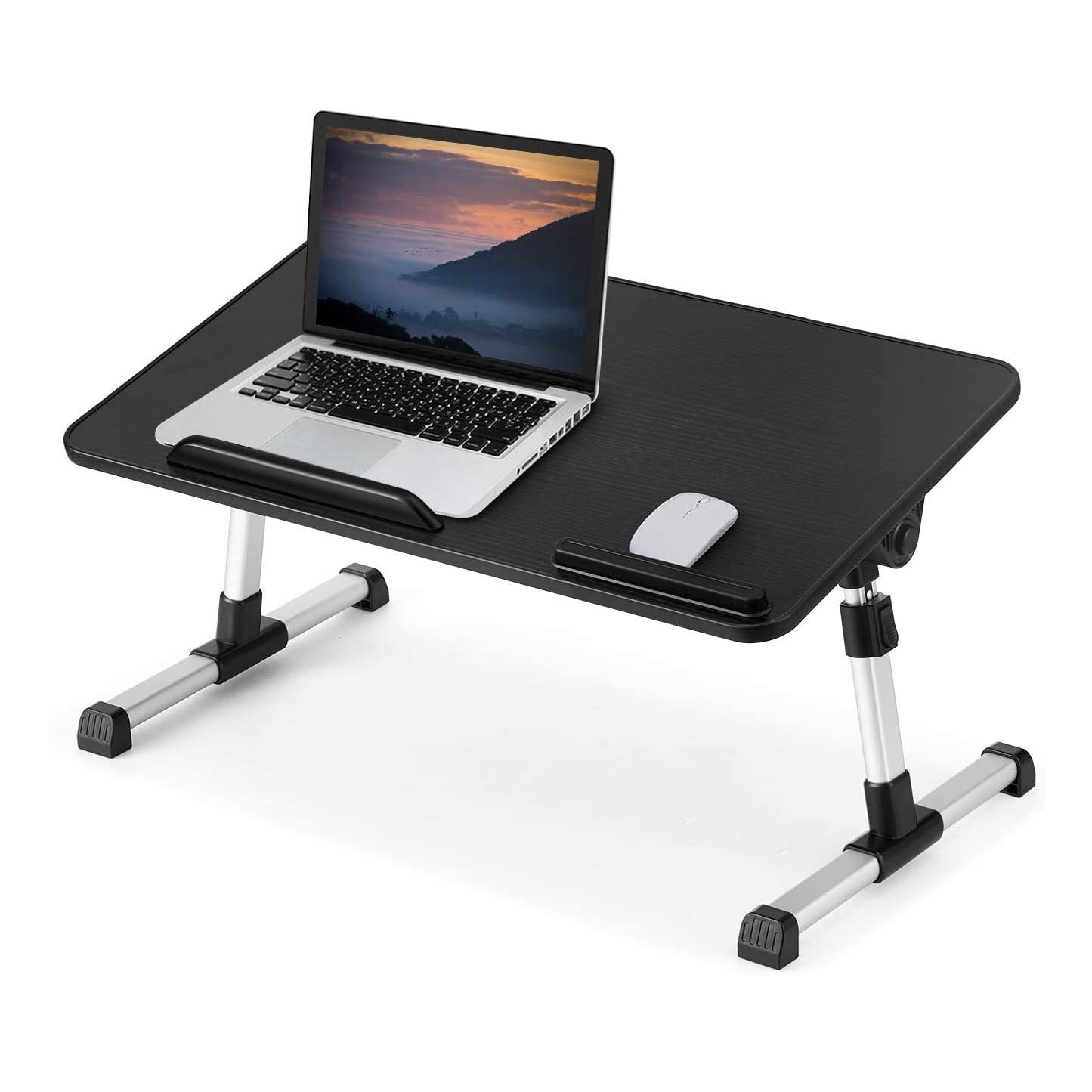 Rectangular Writing Desk with Adjustable Height Aluminum Alloy Legs Desk