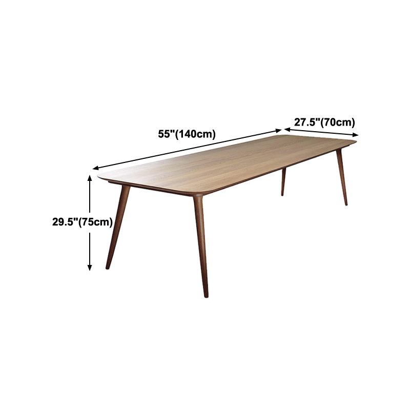 Modern & Contemporary Office Desk Curved Natural Solid Wood Writing Desk