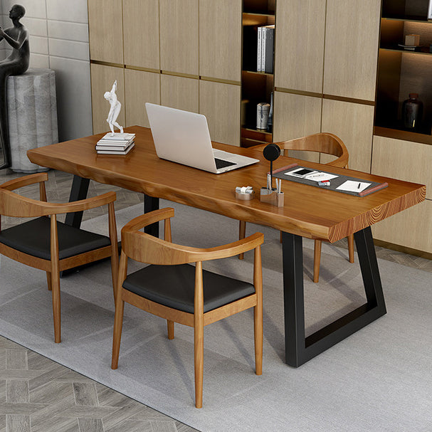 Modern Style Office Desk Brown Office and Study Room Writing Desk