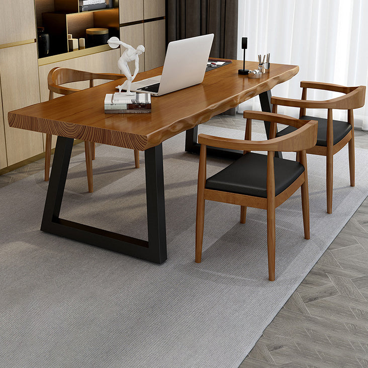 Modern Style Office Desk Brown Office and Study Room Writing Desk