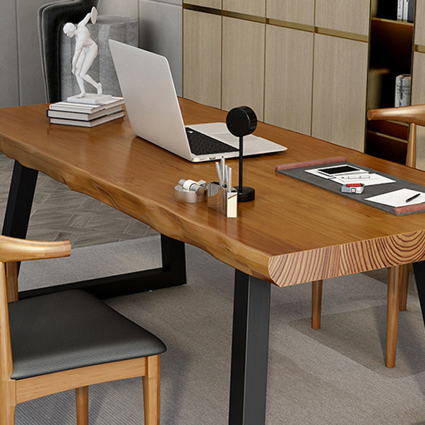 Modern Style Office Desk Brown Office and Study Room Writing Desk