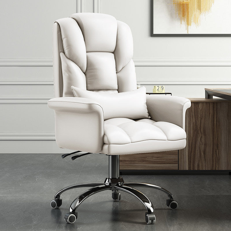 High Back Computer Desk Chair with Wheels Chrome Metal Frame Contemporary Task Chair