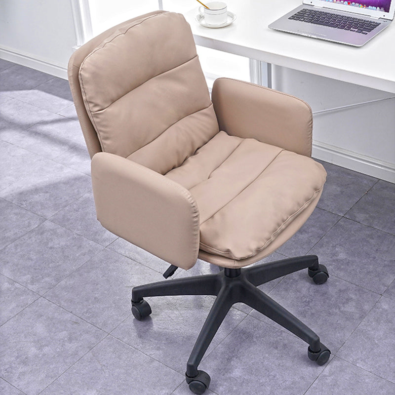 Nylon Frame Modern Desk Chair with Wheels Mid Back Task Chair