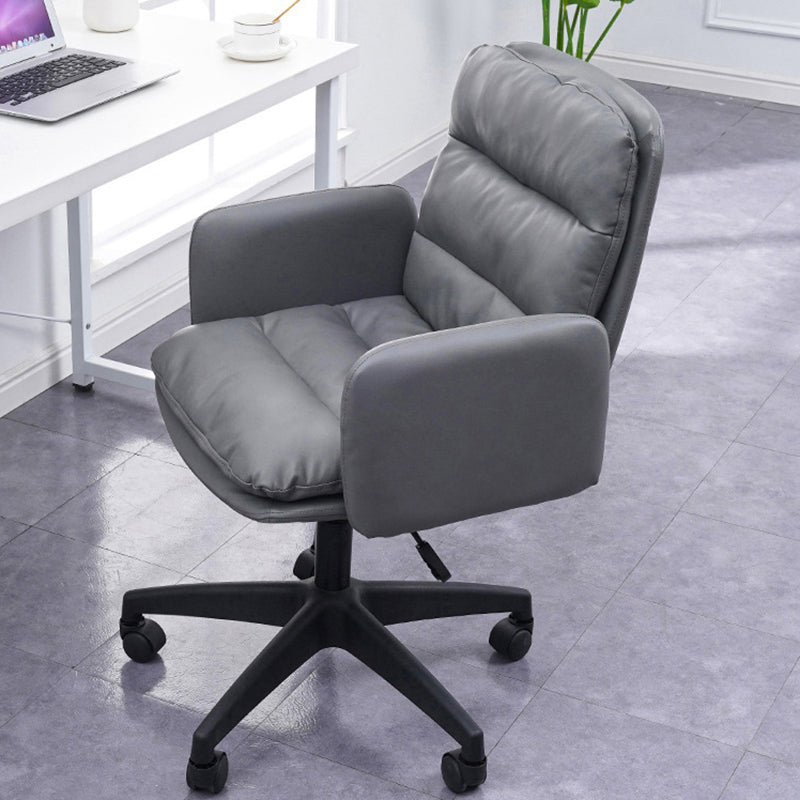 Nylon Frame Modern Desk Chair with Wheels Mid Back Task Chair