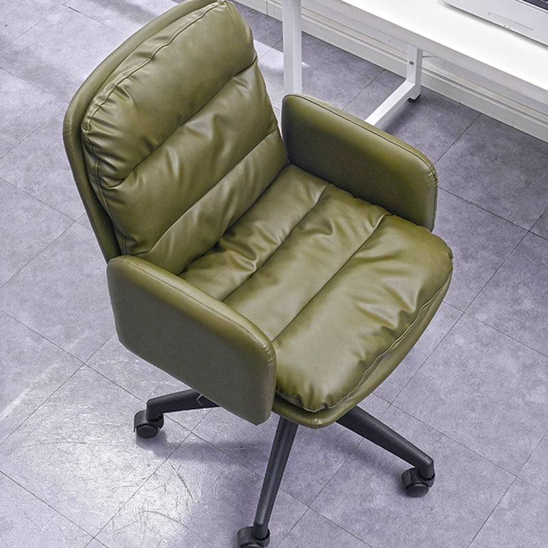 Nylon Frame Modern Desk Chair with Wheels Mid Back Task Chair