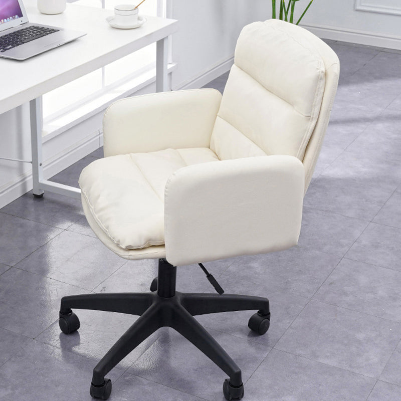 Nylon Frame Modern Desk Chair with Wheels Mid Back Task Chair