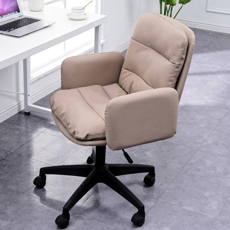 Nylon Frame Modern Desk Chair with Wheels Mid Back Task Chair