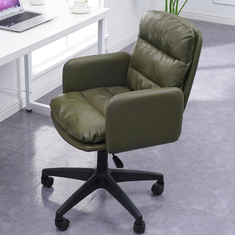 Nylon Frame Modern Desk Chair with Wheels Mid Back Task Chair