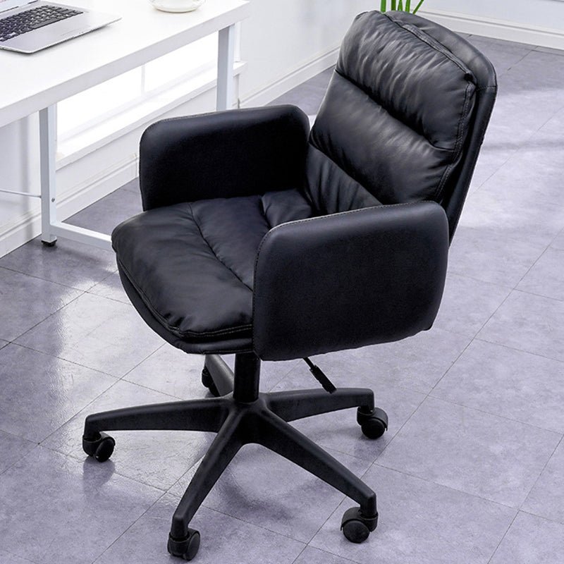 Nylon Frame Modern Desk Chair with Wheels Mid Back Task Chair