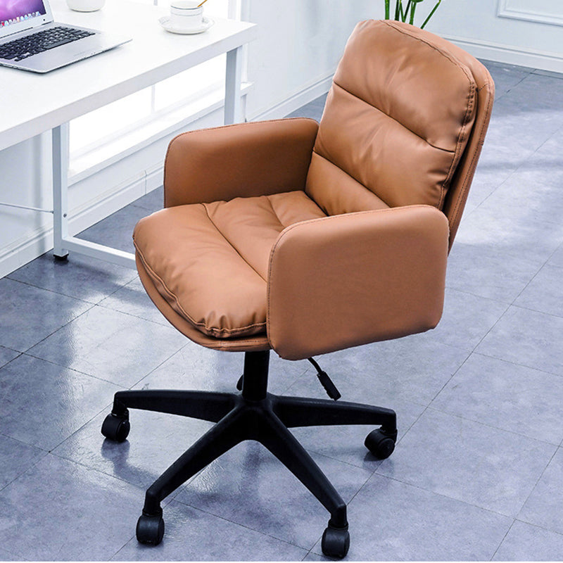 Nylon Frame Modern Desk Chair with Wheels Mid Back Task Chair