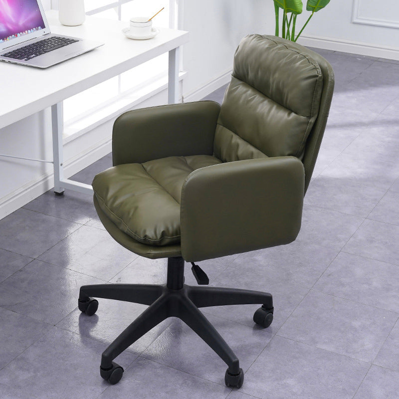 Nylon Frame Modern Desk Chair with Wheels Mid Back Task Chair