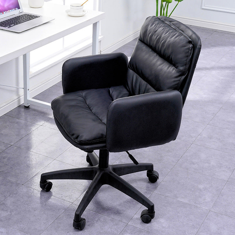 Nylon Frame Modern Desk Chair with Wheels Mid Back Task Chair