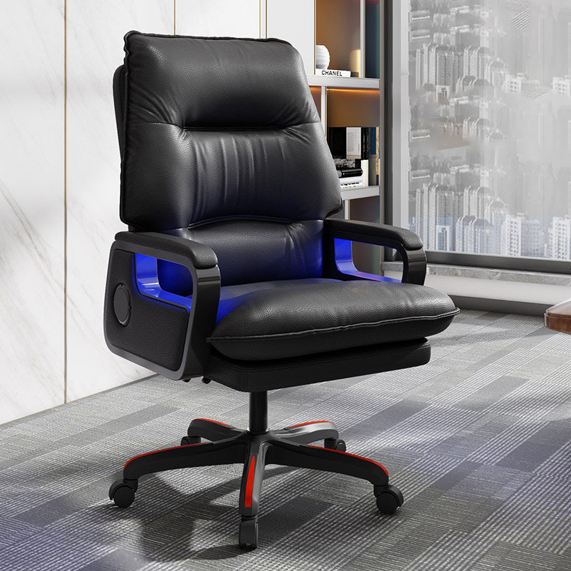 Nylon Base Modern Office Chair Executive Swivel Desk Chair with Padded Arms