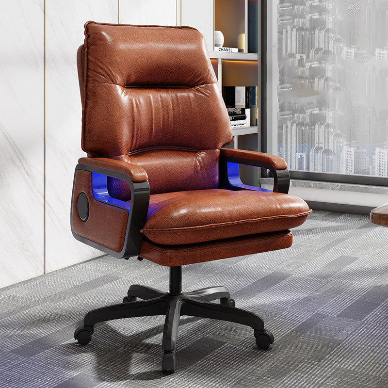 Nylon Base Modern Office Chair Executive Swivel Desk Chair with Padded Arms