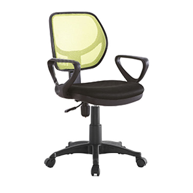 Modern Black Nylon Mid-Back Desk Chair Simple Home Office Chair