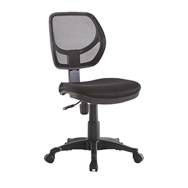 Modern Black Nylon Mid-Back Desk Chair Simple Home Office Chair