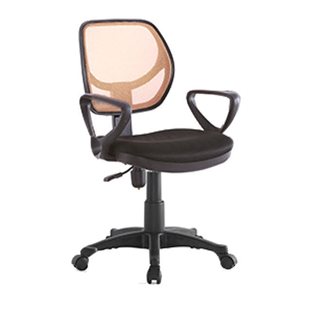 Modern Black Nylon Mid-Back Desk Chair Simple Home Office Chair