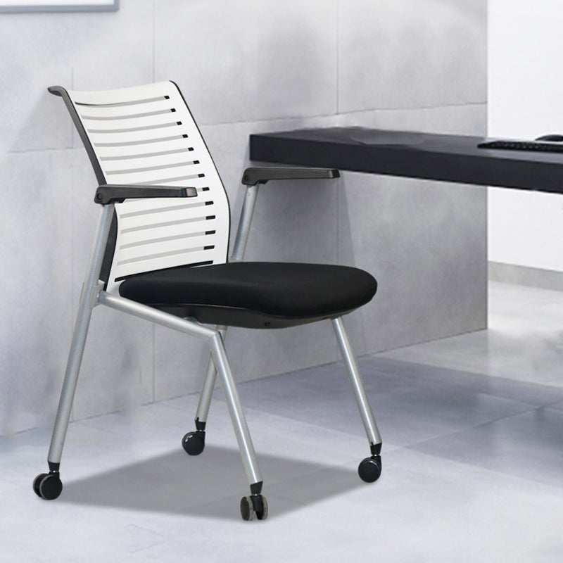 Modern Plastic and Nylon Conference Chair with Mid Back Home Office Chair