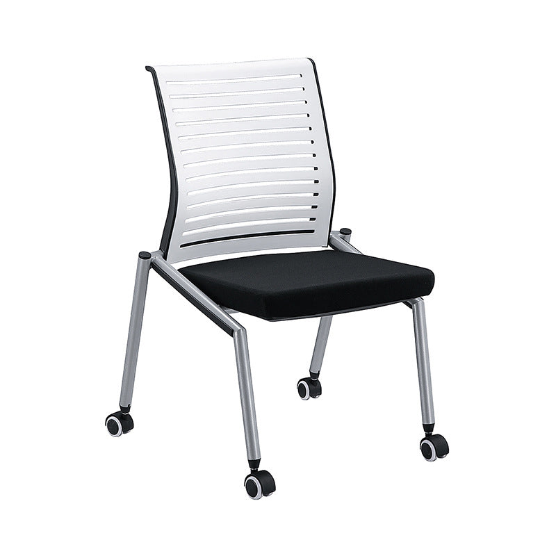 Modern Plastic and Nylon Conference Chair with Mid Back Home Office Chair