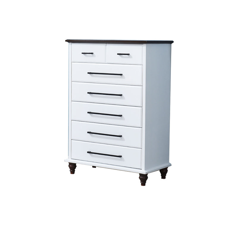 5 / 7 / 8 Drawers White Wooden Storage Chest Modern Style Storage Chest Dresser