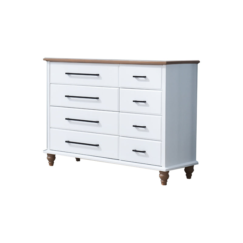 5 / 7 / 8 Drawers White Wooden Storage Chest Modern Style Storage Chest Dresser