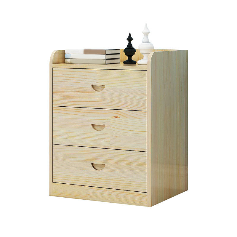 Natural Wood Color Storage Chest Modern Style Vertical Storage Chest Dresser