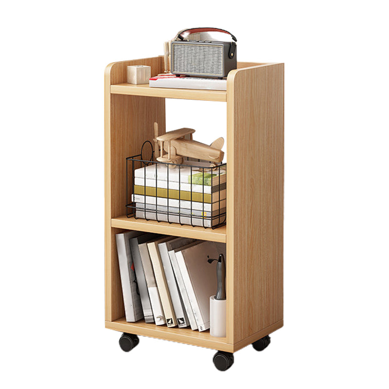 Wood Bookshelf Open Back Contemporary Bookcase for Home Office