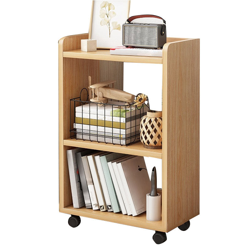 Wood Bookshelf Open Back Contemporary Bookcase for Home Office