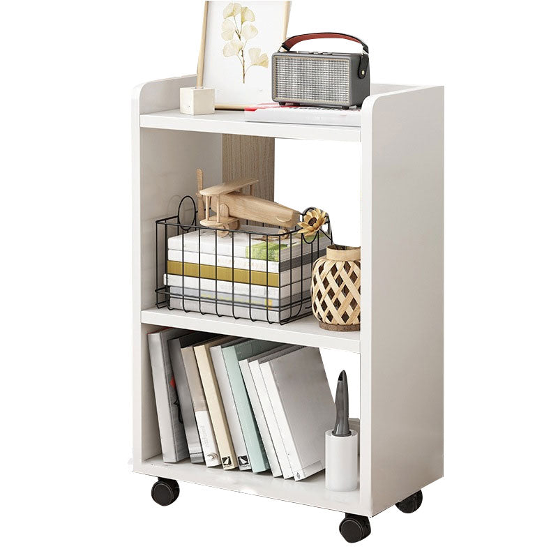 Wood Bookshelf Open Back Contemporary Bookcase for Home Office