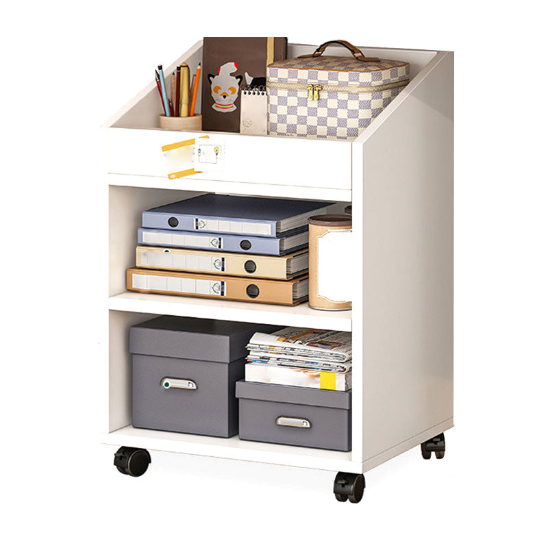 Wood Bookshelf Open Back Contemporary Bookcase for Home Office