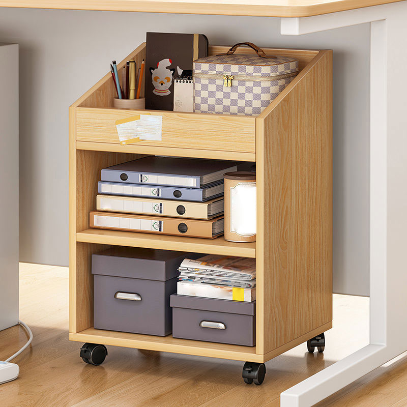 Wood Bookshelf Open Back Contemporary Bookcase for Home Office