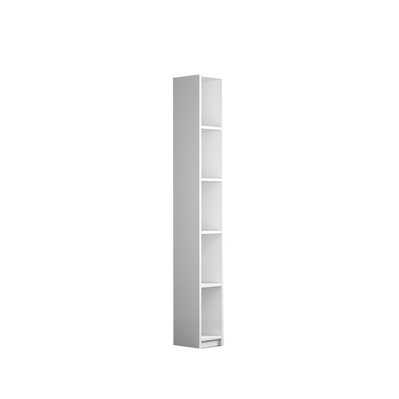 Modern Style Engineer Wood Bookshelf Closed Back Bookcase,8"L x 10"W x 71"H