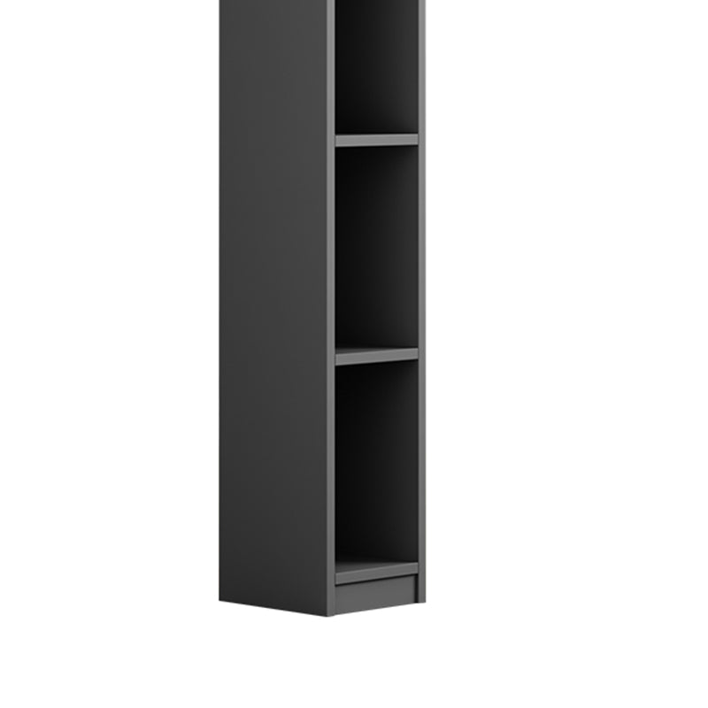 Modern Style Engineer Wood Bookshelf Closed Back Bookcase,8"L x 10"W x 71"H