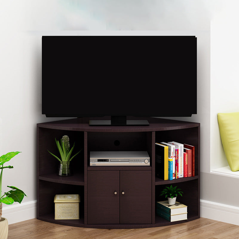 Modern Style TV Stand Wood Open Storage TV Console for Corner