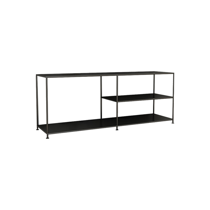 Industrial TV Media Console Metal TV Stand Console with Shelves