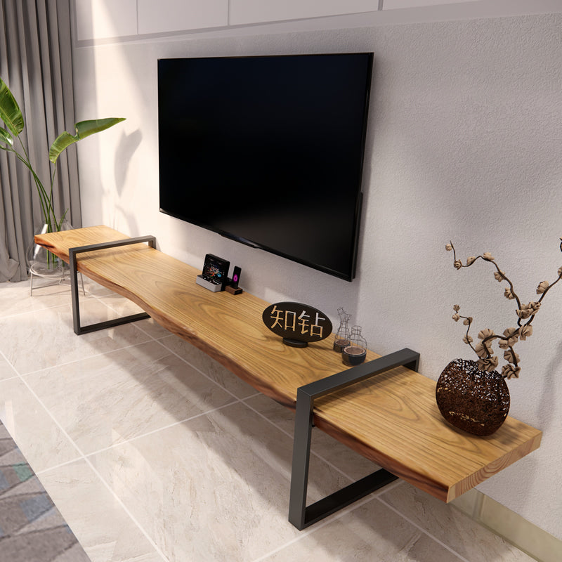 17.72"H TV Stand Industrial Style TV Solid Wood Stand Console for Living Room