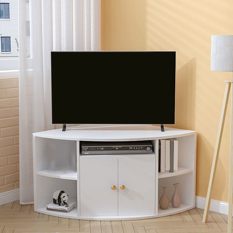 Engineered Wood Corner TV Stand Modern Style TV Cabinet with Doors