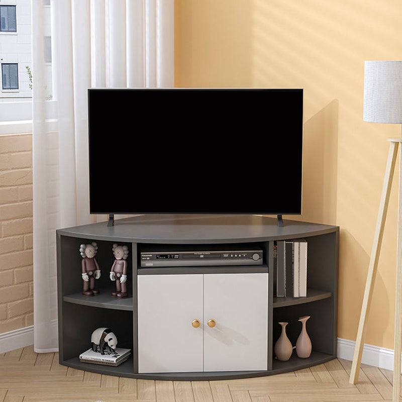 Engineered Wood Corner TV Stand Modern Style TV Cabinet with Doors