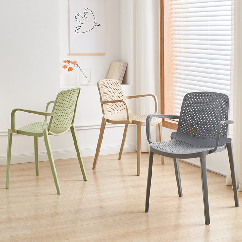 Plastic Dining Armchair Modern Dining Arm Chair for Dining Room