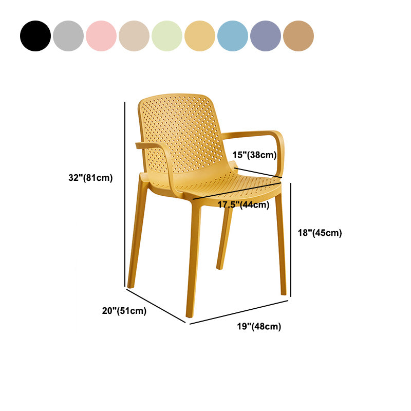 Plastic Dining Armchair Modern Dining Arm Chair for Dining Room