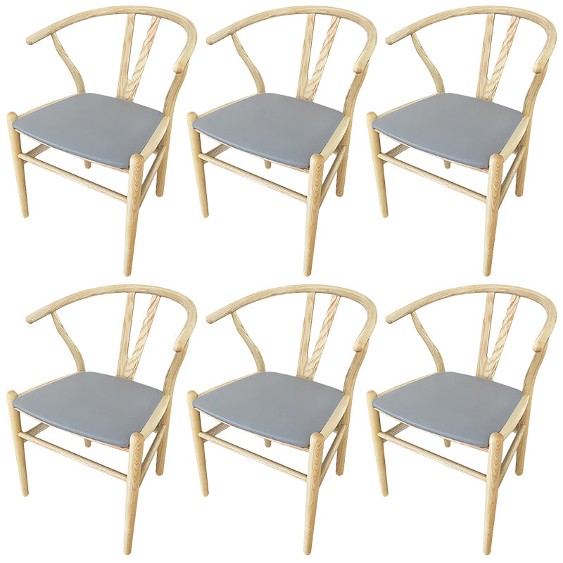 Contemporary Wood Dining Chair Side Chair in Matte Finish for Brasserie