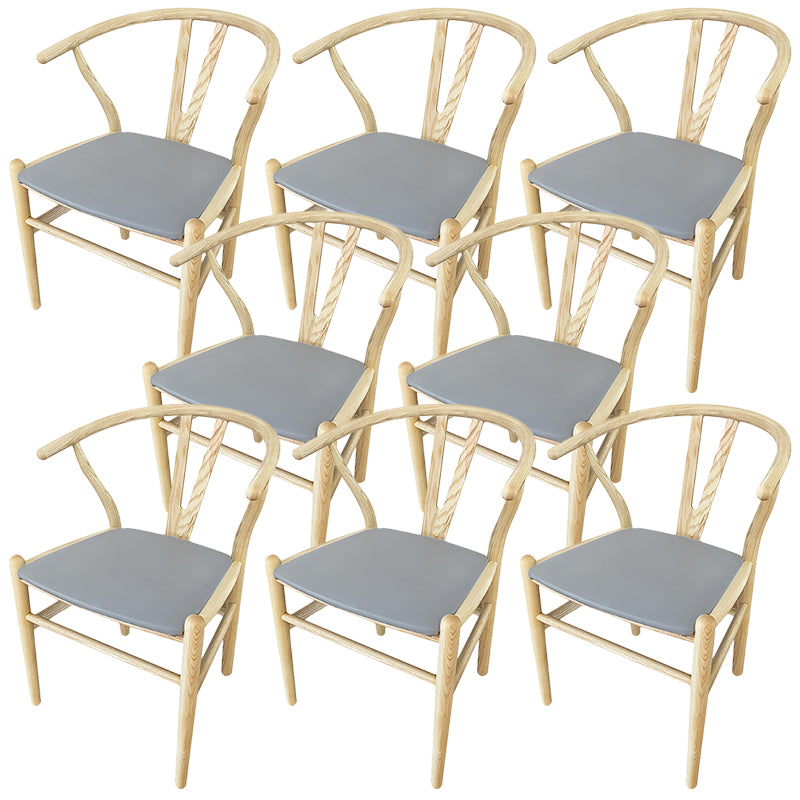 Contemporary Wood Dining Chair Side Chair in Matte Finish for Brasserie