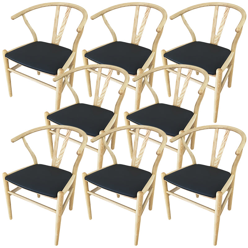 Contemporary Wood Dining Chair Side Chair in Matte Finish for Brasserie