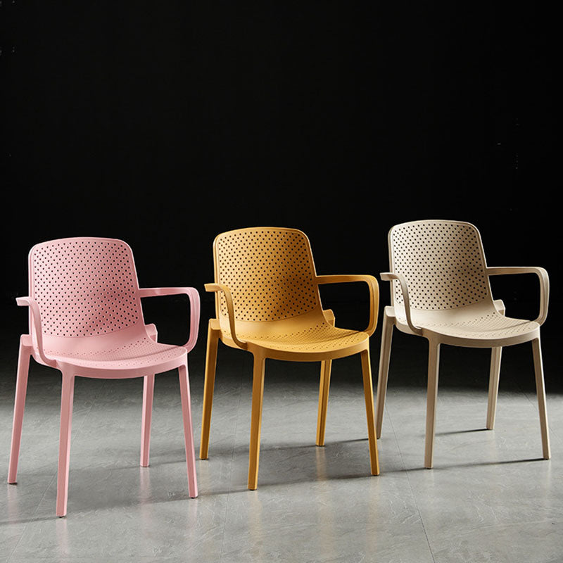 Contemporary Plastic Chair Parsons Chair in Matte Finish for Home