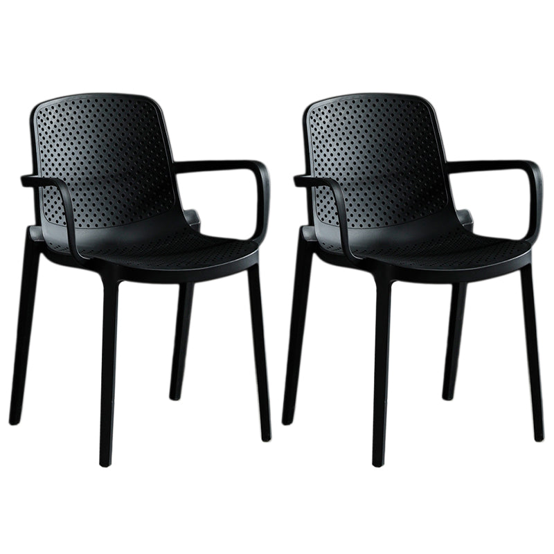 Contemporary Plastic Chair Parsons Chair in Matte Finish for Home