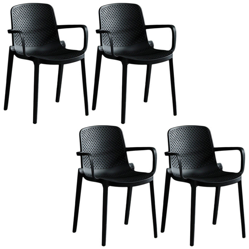 Contemporary Plastic Chair Parsons Chair in Matte Finish for Home