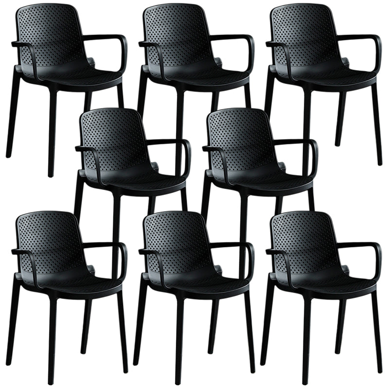 Contemporary Plastic Chair Parsons Chair in Matte Finish for Home